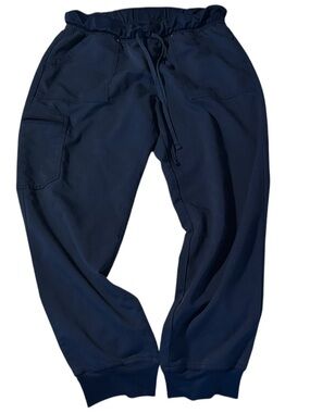 Women's Navy Scrub Joggers with Drawstring Waist and Matching Top